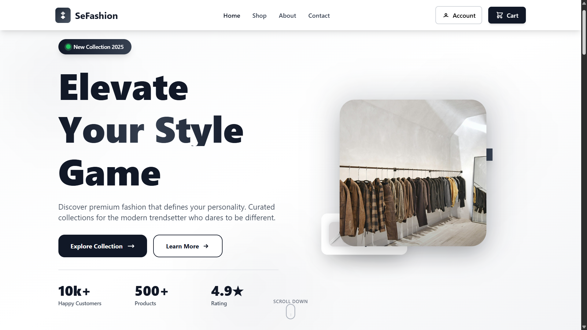 sefashion website preview image