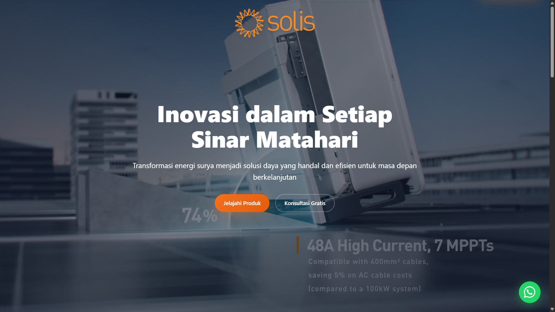 solis inverters website preview image